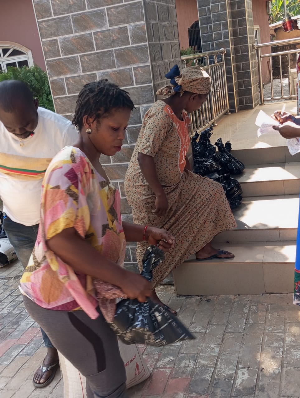 Food drive distribution by the Ojemba and Sam Foundation