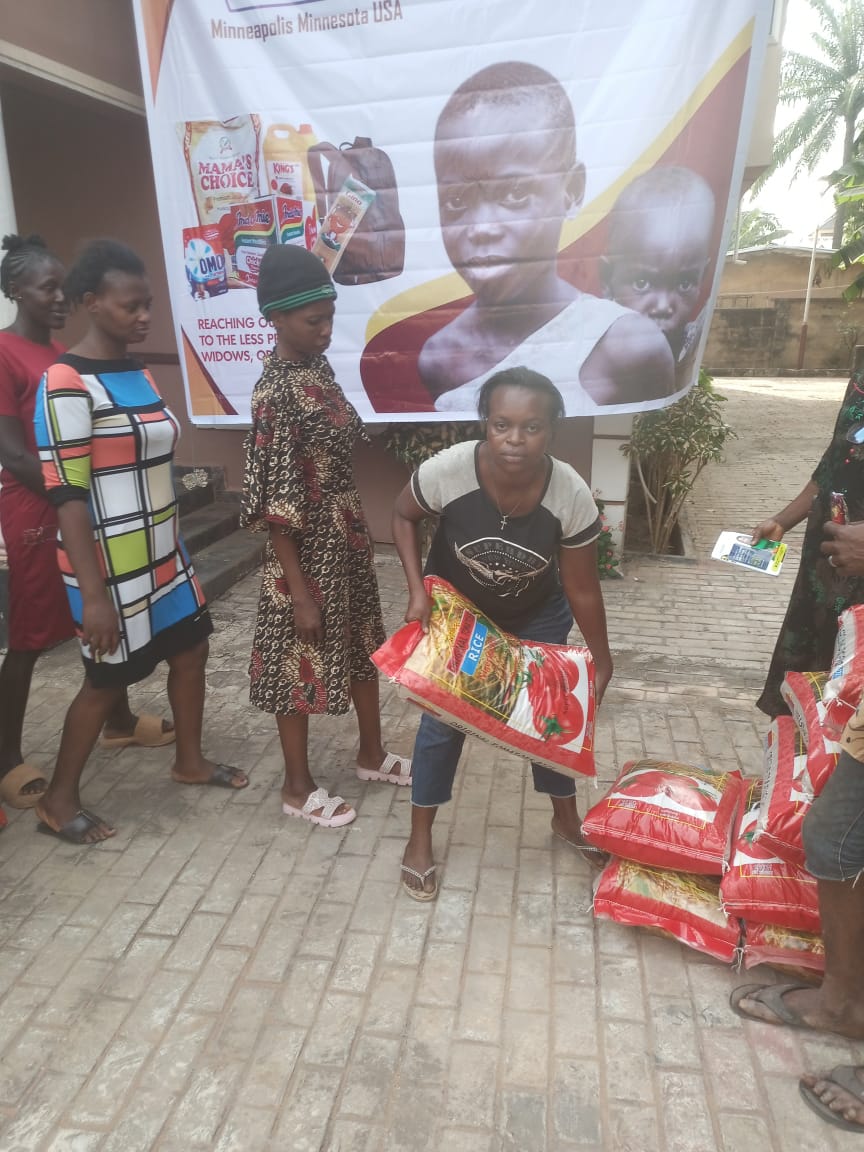 Staple food packages prepared for distribution